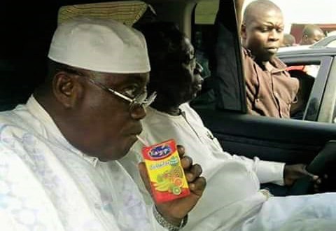 Nana Addo sips his Kalyppo drink