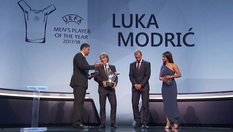 Luka Modric wins Uefa's Men's Player of the Year award