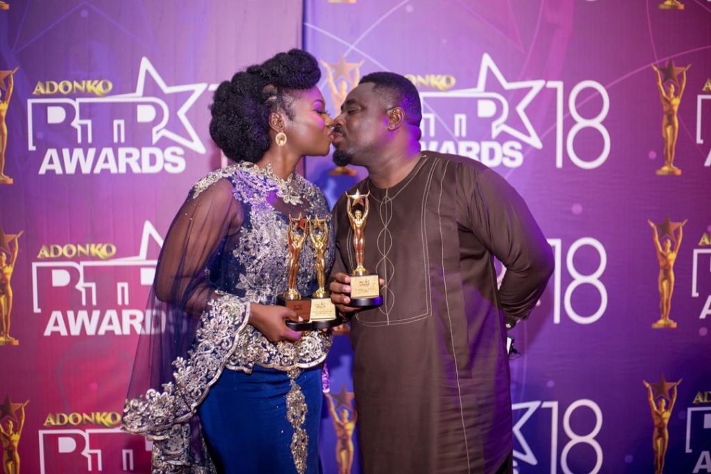 Stacy Amoateng and Okyeame Quophie gives couple goals at Adonko RTP Awards 