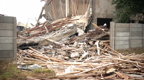 Collapsed Dzorwulu school building