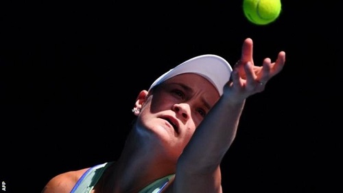 Ashleigh Barty sealed her place in the last four with an ace