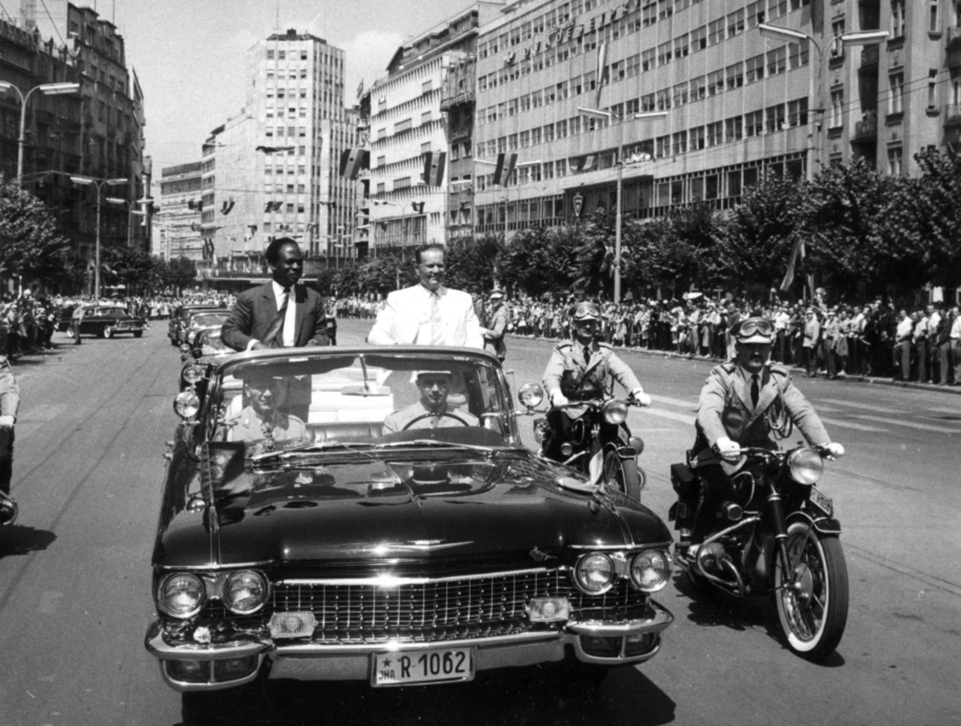 Arrival of Kwame Nkrumah at the conference in Belgrade 1961