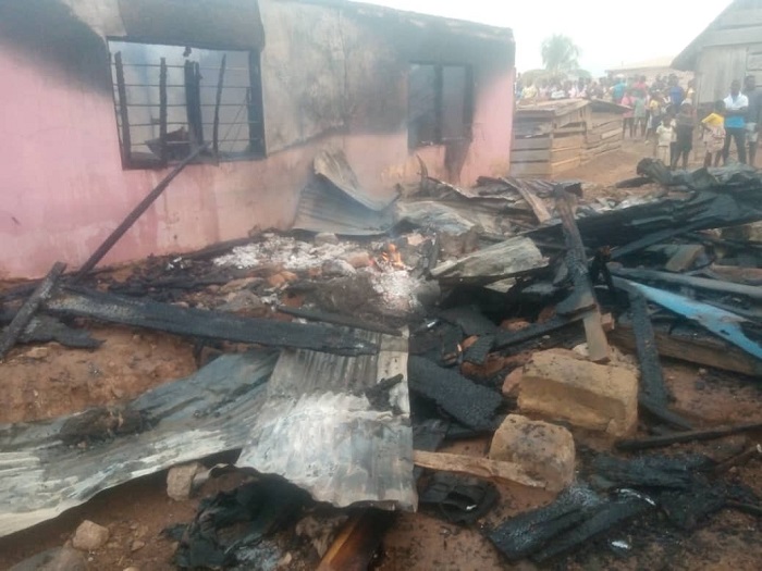 Ashanti Region: Fire guts six rooms in a compound house