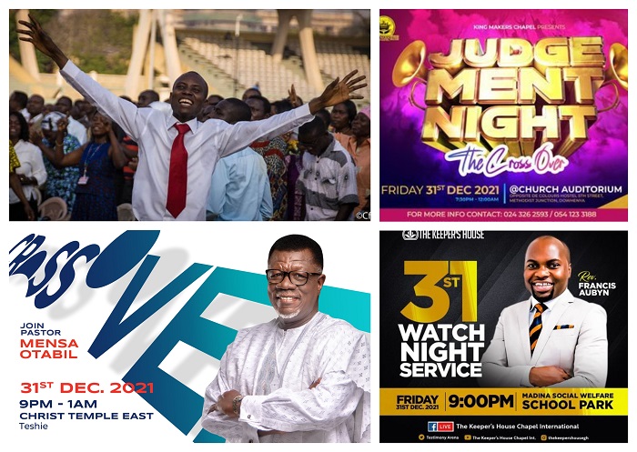 Billboards, flyers show Ghanaian churches are ready for 2021 watch night service