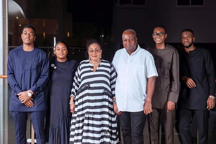 John Mahama and his family