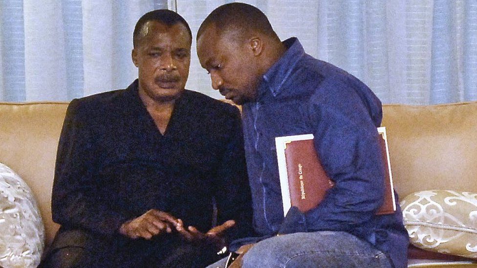 Congo-Brazzaville's President Denis Sassou-Nguesso (left) now works with his son Denis-Christel in cabinet