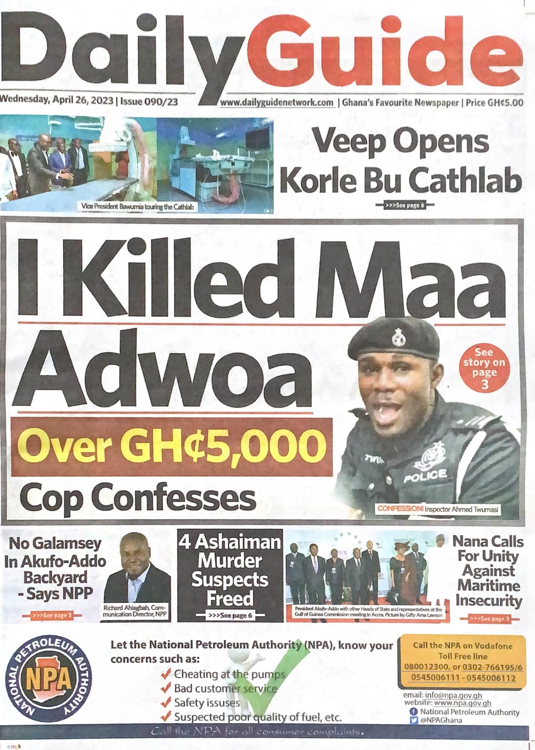 Newspaper Headlines: Wednesday, April 26, 2023 - Prime News Ghana