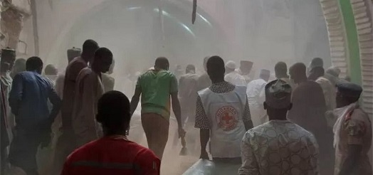 Tens of people were rescued from the ruins of the mosque