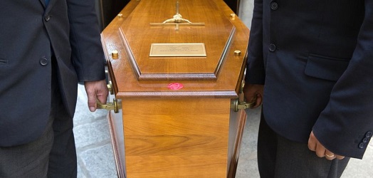 File photo of a coffin