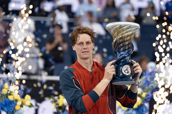 Jannik Sinner won his maiden Grand Slam at the Australian Open in January