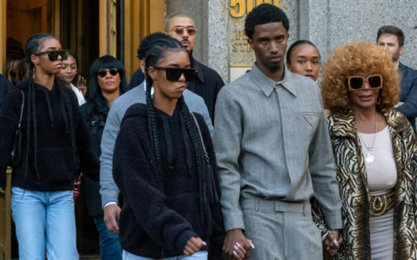 The Combs family departs from the Southern District of New York Federal Court after a pre-trial hearing for Sean 'Diddy' Combs on October in New York City. David Dee Delgado/Getty Images