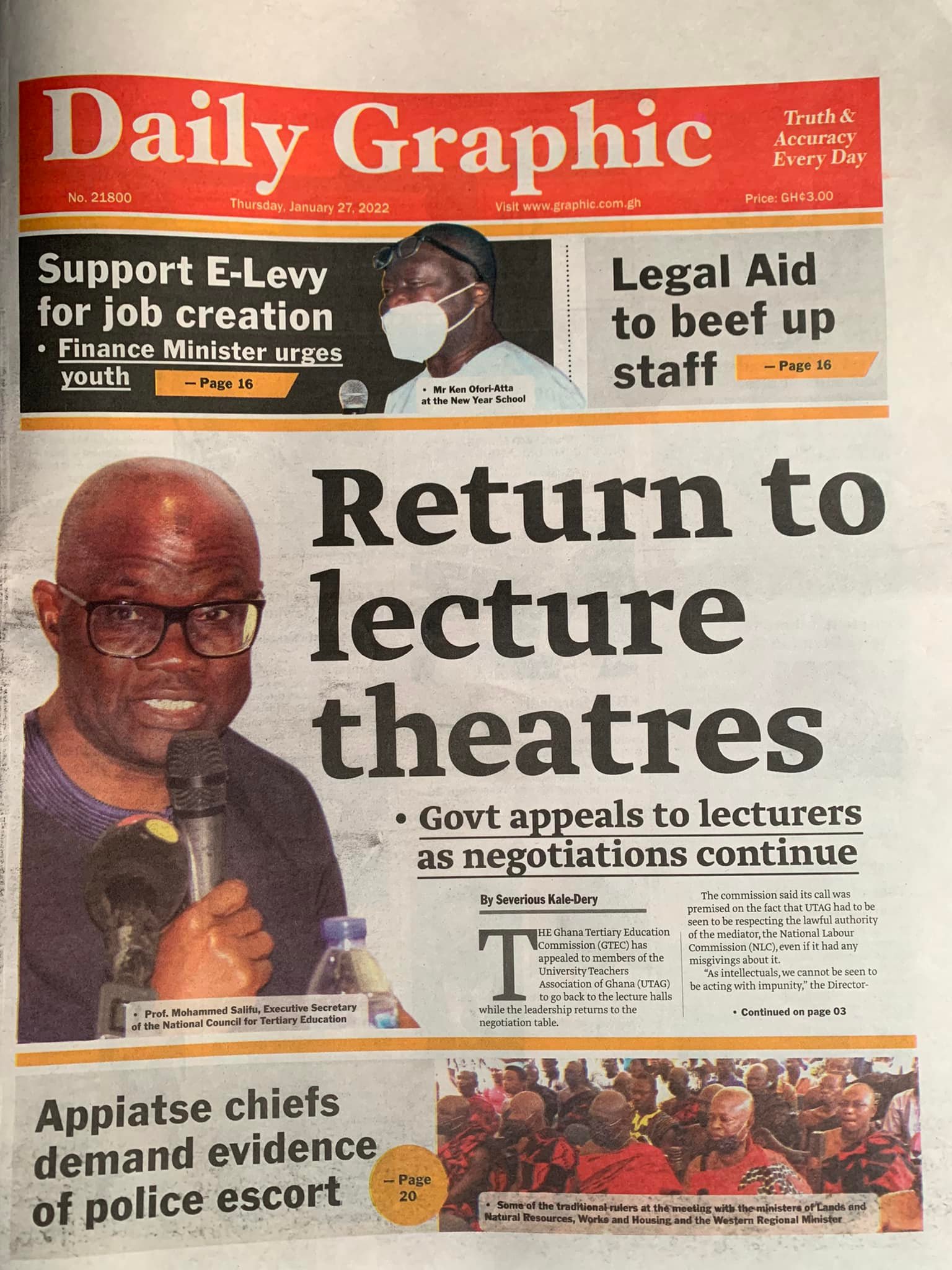 Newspaper Headlines Thursday January 27 22 Prime News Ghana