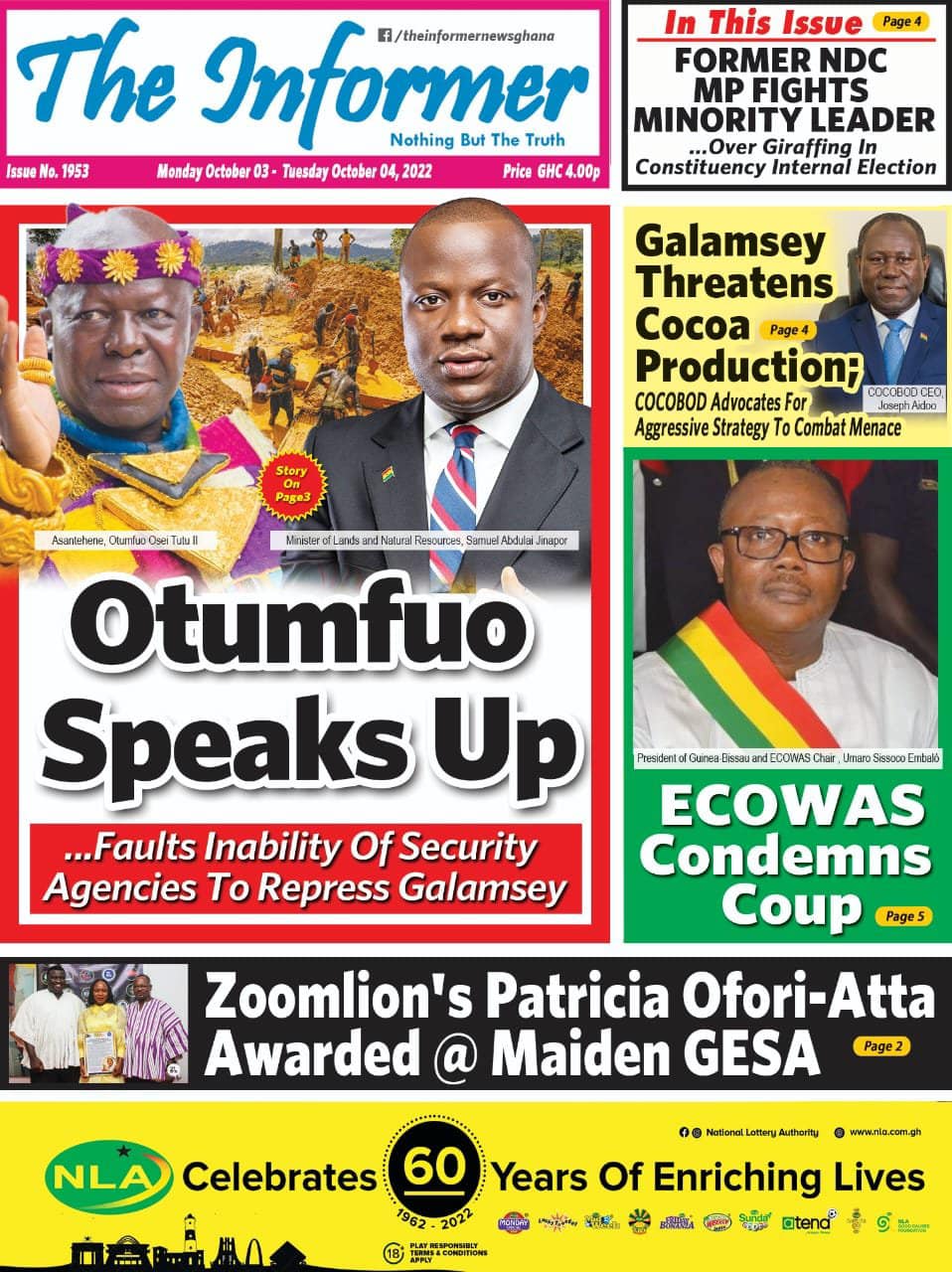 Newspapers Headlines: Monday, October 3, 2022 - Prime News Ghana