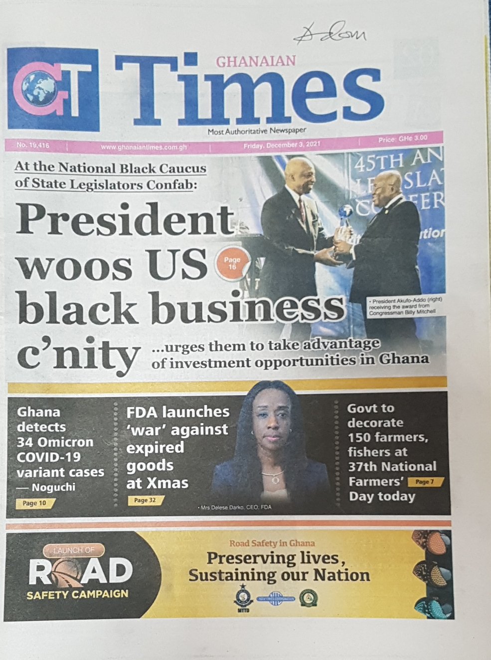 Newspaper Headlines Friday December 3 21 Prime News Ghana