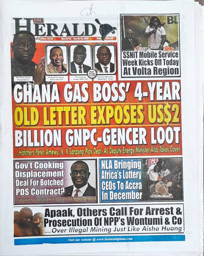 Newspapers Headlines: Monday, October 3, 2022 - Prime News Ghana