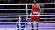 Khelif, right, and Carini after the bout. Pic: AP